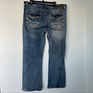 TK Axel‎ Mens Slim Boot Cut Jeans Size 38 x 30 Blue Button Flap Pockets